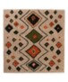 Tapis poils longs carré - Artisan beige/multi - overzicht, thumbnail