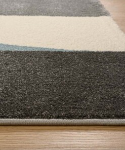 Tapis abstrait - Aria bleu - close up