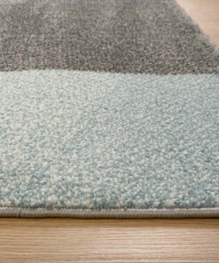 Tapis carreaux - Aria bleu - close up