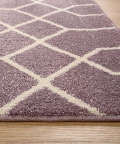 Tapis de couloir Géométrique - Aria violet - close up