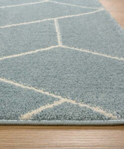 Tapis Géométrique - Aria Pyramid bleu clair - close up