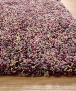 Tapis poils longs chiné - Blend violet/gris - close up