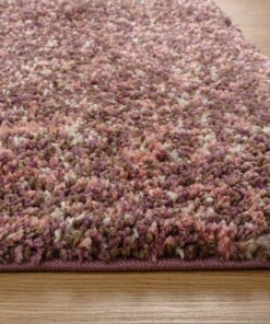 Tapis poils longs chiné - Blend rose - close up