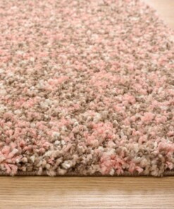 Tapis poils longs chiné - Blend rose/beige - close up