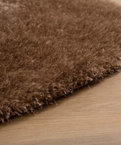 Tapis velours rond - Posh marron - close up, thumbnail Tapis velours rond - Posh marron - close up, thumbnail
