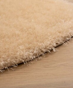 Tapis velours ovale - Posh champagne - close up, thumbnail