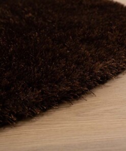 Tapis velours ovale - Posh marron foncé - close up, thumbnail Tapis velours ovale - Posh marron foncé - close up, thumbnail