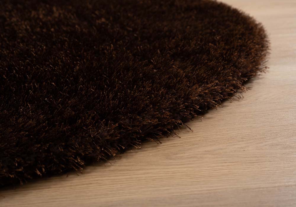Tapis velours ovale - Posh marron foncé - close up Tapis velours ovale - Posh marron foncé - close up