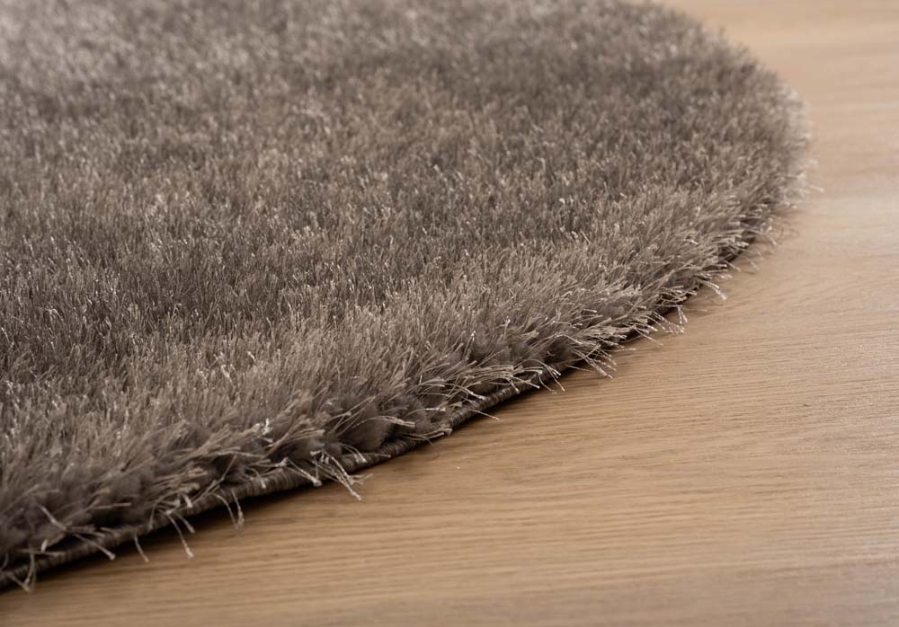 Tapis velours rond - Posh gris - close up Tapis velours rond - Posh gris - close up