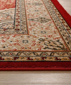 Tapis persan - Mirage Majesty rouge/beige - close up
