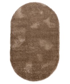 Tapis velours ovale - Posh marron - overzicht, thumbnail