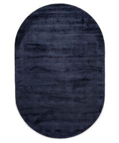 Tapis viscose ovale - Glamour bleu marine - overzicht