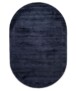 Tapis viscose ovale - Glamour bleu marine - overzicht, thumbnail