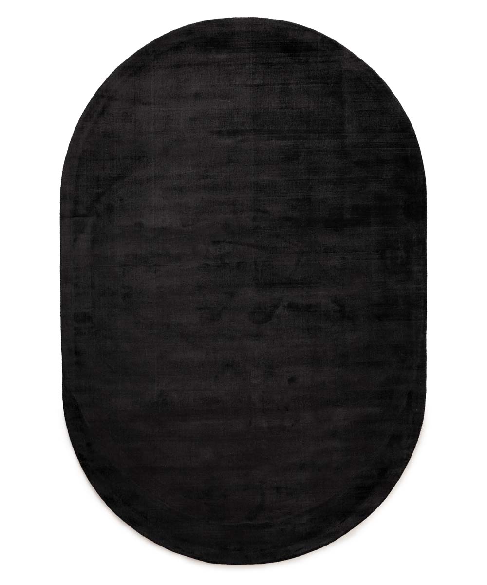 Tapis viscose ovale - Glamour noir - overzicht Tapis viscose ovale - Glamour noir - overzicht