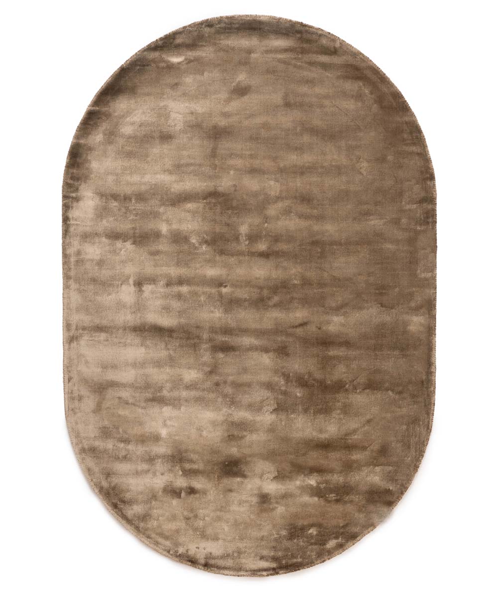 Tapis viscose ovale - Pearl marron - overzicht Tapis viscose ovale - Pearl marron - overzicht