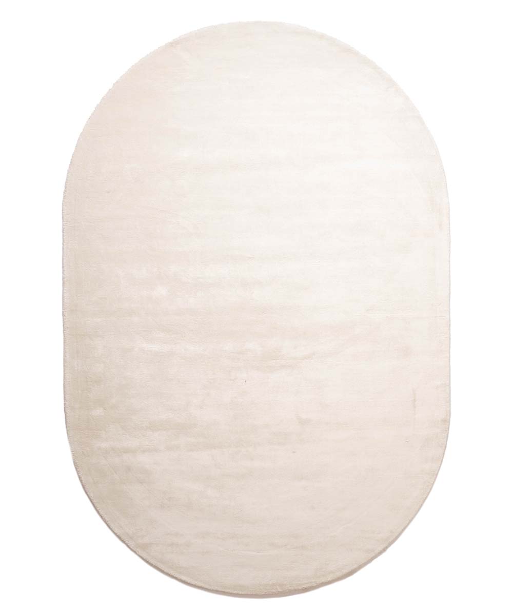 Tapis viscose ovale - Pearl blanc - overzicht Tapis viscose ovale - Pearl blanc - overzicht