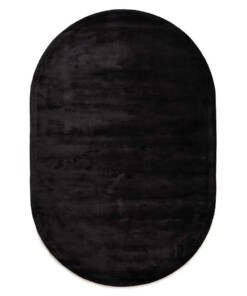 Tapis viscose ovale - Pearl noir - overzicht