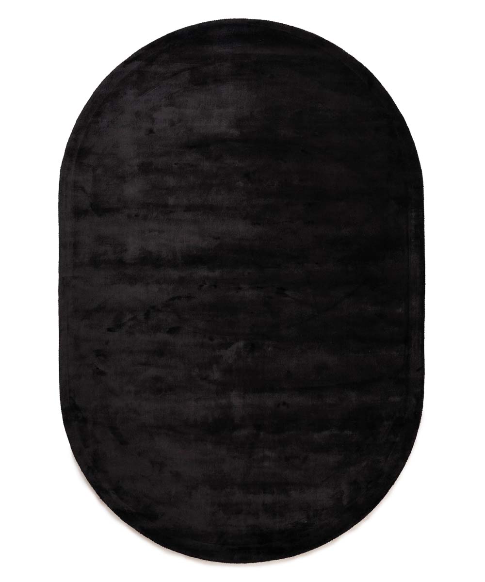 Tapis viscose ovale - Pearl noir - overzicht Tapis viscose ovale - Pearl noir - overzicht