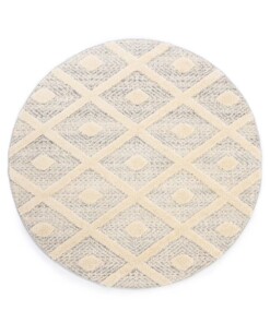 Tapis scandinave Rond - Fjord Voyage gris/Crème - overzicht