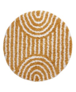 Tapis Rond scandinave - Cozy Arch jaune Curry - overzicht