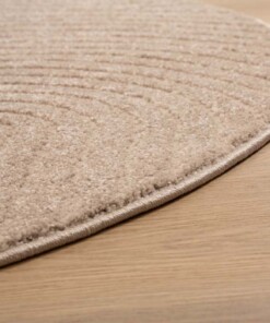 Tapis Rond scandinave - Contour Bend beige - close up, thumbnail Tapis Rond scandinave - Contour Bend beige - close up, thumbnail