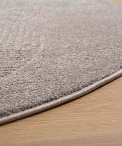 Tapis Rond scandinave - Contour Circle gris - close up