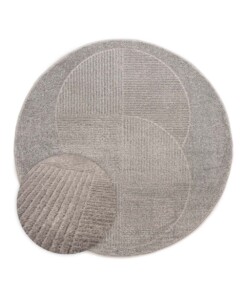 Tapis Rond scandinave - Contour Circle gris - overzicht