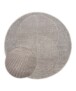 Tapis Rond scandinave - Contour Circle gris - overzicht, thumbnail
