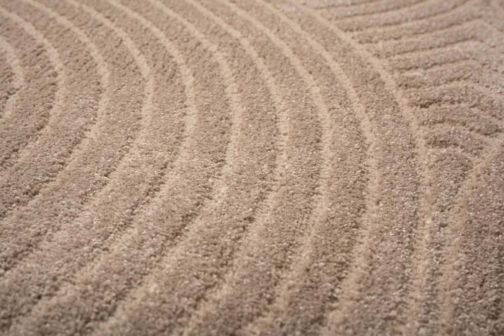 Tapis de couloir scandinave - Contour Curve beige - close up Tapis de couloir scandinave - Contour Curve beige - close up