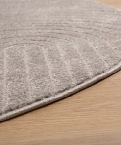 Tapis Rond scandinave - Contour Curve gris - close up, thumbnail Tapis Rond scandinave - Contour Curve gris - close up, thumbnail