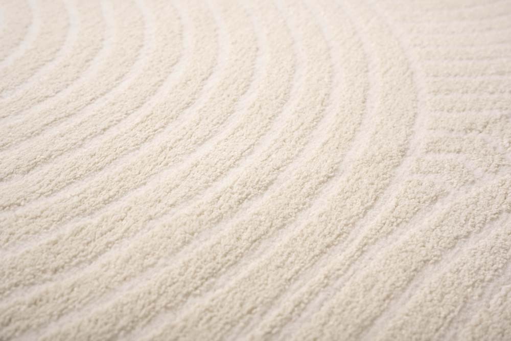 Tapis de couloir scandinave - Contour Curve crème - close up Tapis de couloir scandinave - Contour Curve crème - close up