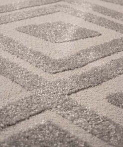 Tapis scandinave - Contour Diamond gris - close up