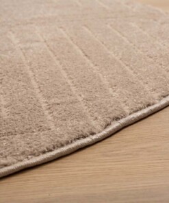 Tapis Rond scandinave - Contour Edge beige - close up