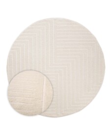 Tapis Rond scandinave - Contour Edge Crème - overzicht, thumbnail Tapis Rond scandinave - Contour Edge Crème - overzicht, thumbnail