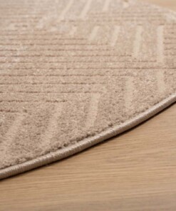Tapis Rond scandinave - Contour Gem beige - close up, thumbnail Tapis Rond scandinave - Contour Gem beige - close up, thumbnail