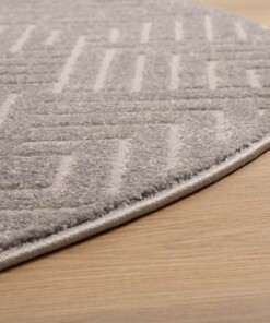 Tapis Rond scandinave - Contour Gem gris - close up, thumbnail Tapis Rond scandinave - Contour Gem gris - close up, thumbnail