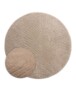 Tapis Rond scandinave - Contour Leaf beige - overzicht, thumbnail