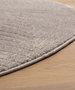 Tapis Rond scandinave - Contour Leaf gris - close up, thumbnail Tapis Rond scandinave - Contour Leaf gris - close up, thumbnail