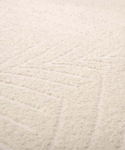 Tapis scandinave - Contour Leaf Crème - close up