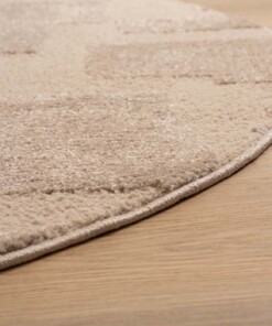 Tapis Rond scandinave - Contour Stone beige - close up, thumbnail