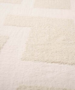 Tapis Carré scandinave - Contour Stone Crème - close up