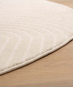 Tapis Rond scandinave - Contour Bend Crème - close up, thumbnail Tapis Rond scandinave - Contour Bend Crème - close up, thumbnail