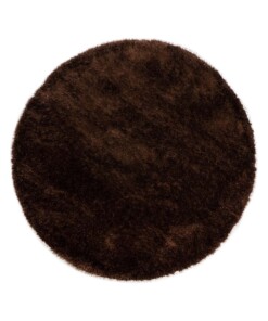Tapis velours rond - Posh marron foncé - overzicht