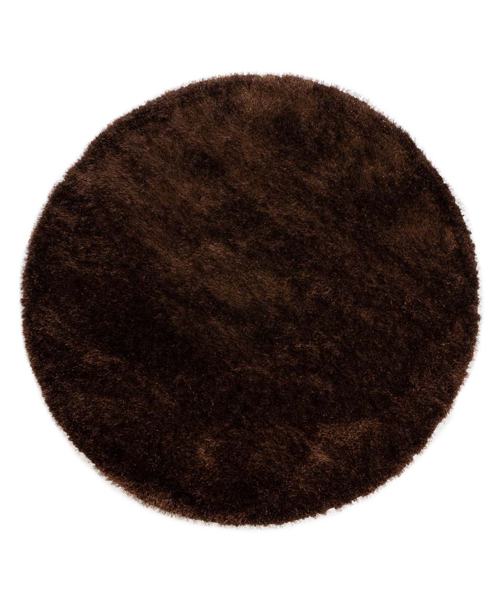 Tapis velours rond - Posh marron foncé - overzicht Tapis velours rond - Posh marron foncé - overzicht