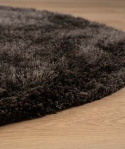 Tapis Shaggy Rond - Meadow Anthracite - close up, thumbnail Tapis Shaggy Rond - Meadow Anthracite - close up, thumbnail