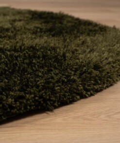 Tapis Shaggy Rond - Meadow vert olive - close up, thumbnail Tapis Shaggy Rond - Meadow vert olive - close up, thumbnail