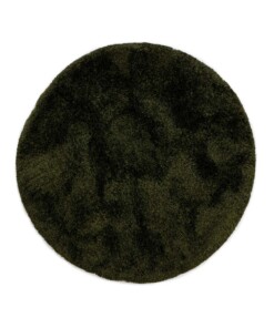 Tapis Shaggy Rond - Meadow vert olive - overzicht
