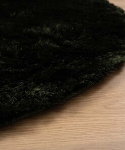 Tapis Shaggy Rond - Spark vert émeraude - close up, thumbnail Tapis Shaggy Rond - Spark vert émeraude - close up, thumbnail