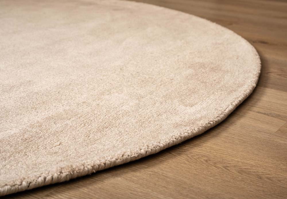 Tapis viscose ovale - Glamour beige - close up Tapis viscose ovale - Glamour beige - close up