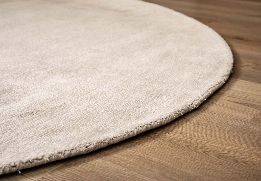 Tapis viscose ovale - Glamour ivoire - close up Tapis viscose ovale - Glamour ivoire - close up